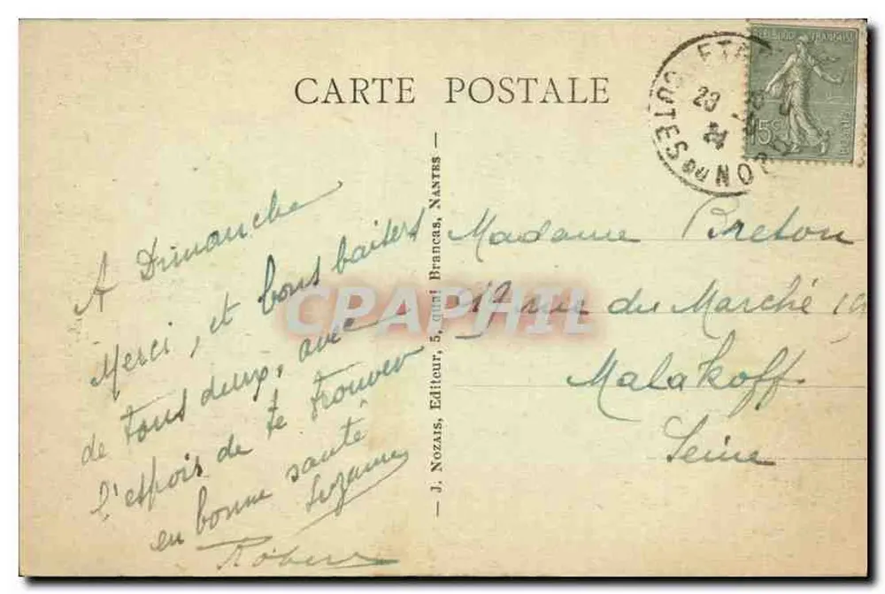Étabelles — O Tour do Diabo — J. Nozais, Editor, Nantes - Verso
