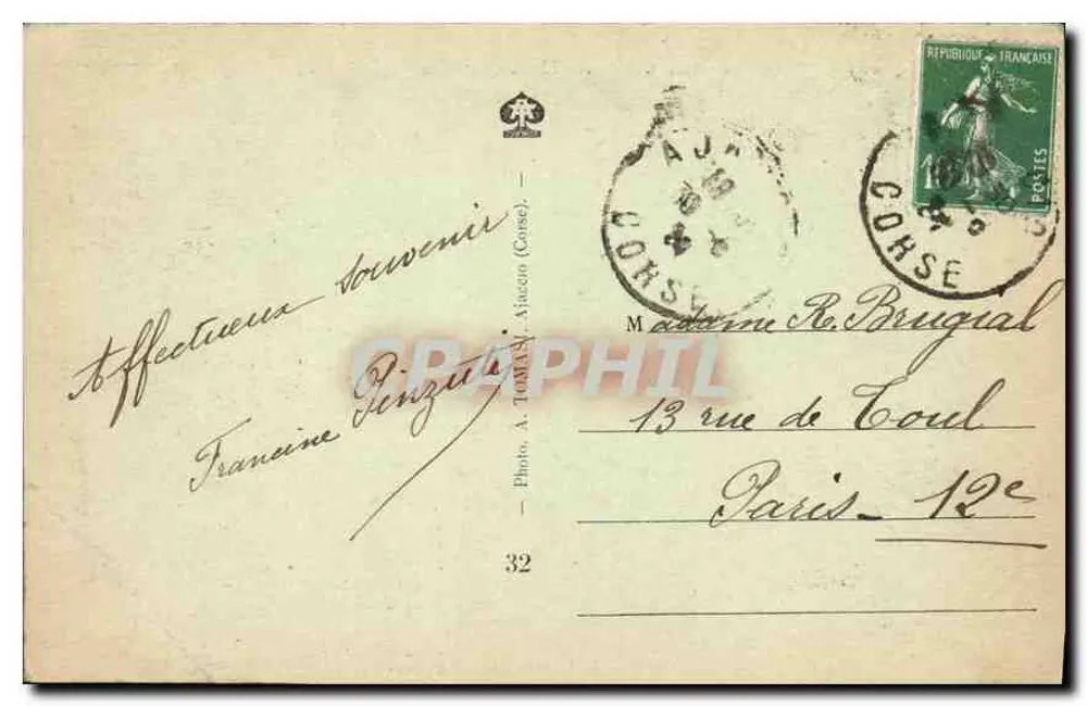 Korsika - Ajaccio - Le Fond-du Golfe — Foto A. Tomasi, n°32 - Rückseite