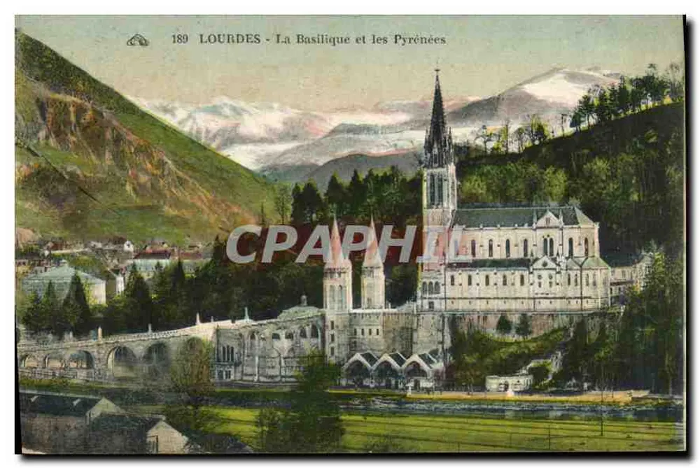 Lourdes - A Basílica e as Pirineus — n° 189 - Frente