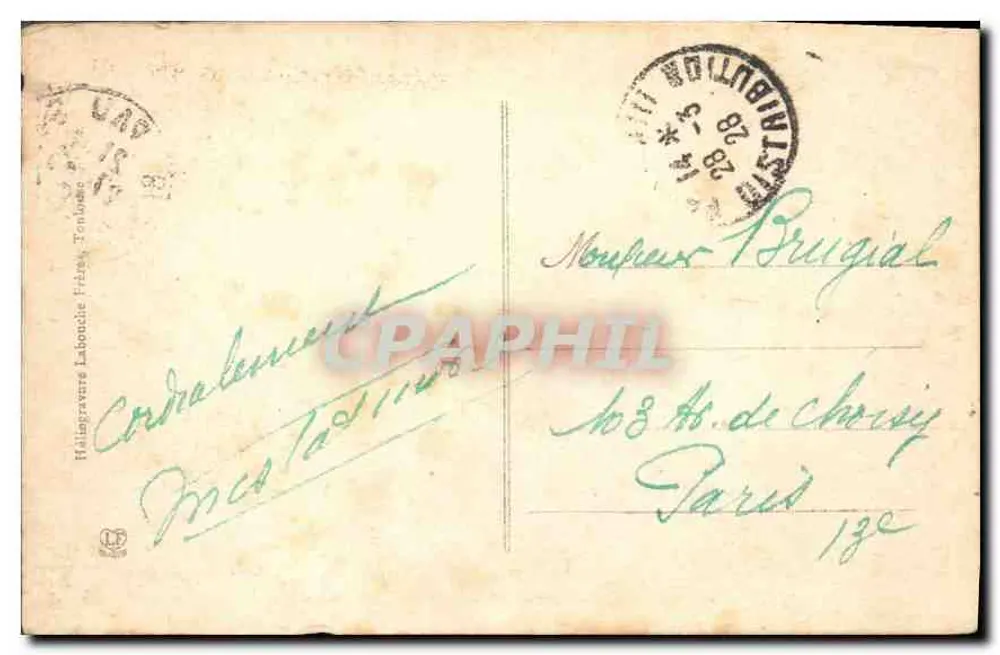 Pau - Avenue Léon Say und Boulevard des Pyrénées — Hélaïagrawure Frères, n°15 - Rückseite