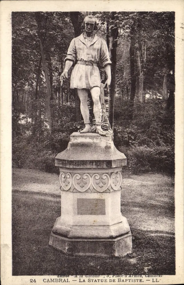 Cambray — Statua Baptysty — A la Civette, 3, Place d'Armes - Awers