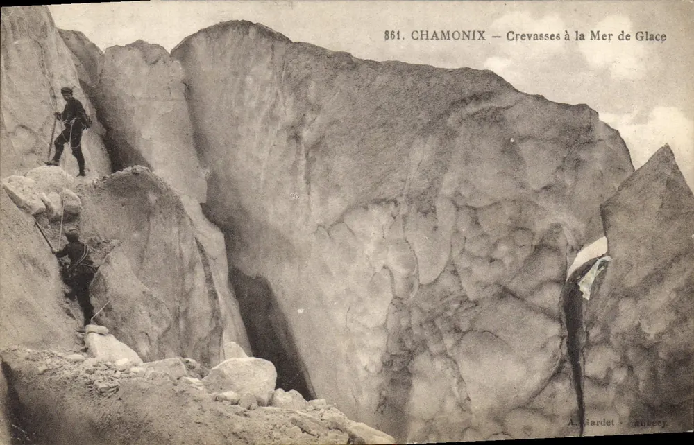 Chamonix — Fissuras na Mer de Glace — Ardardet & Anuecy, n° 861 - Frente