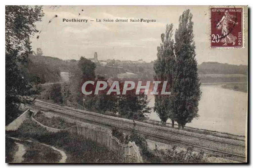 Ponthierry — A Seine diante de Saint-Fargeau — Departamento, Aube - Frente