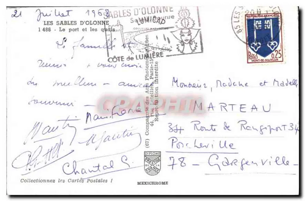 Les Sables-d'Olonne — Le port et les quais — éditeur IRIS - Rückseite