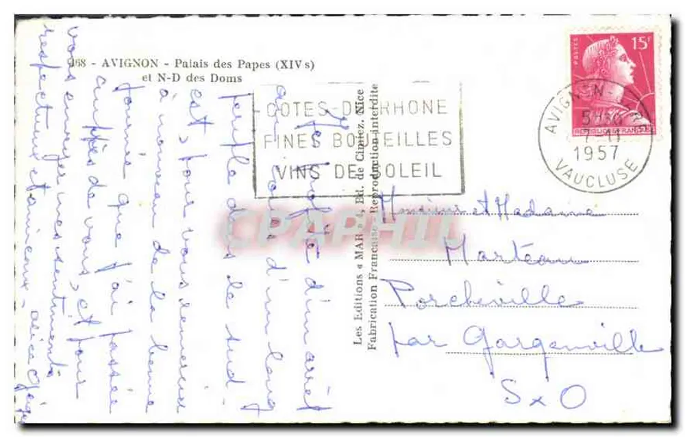 Avignon - Palast der Päpste (14. Jh.) und N-D des Doms - Rückseite