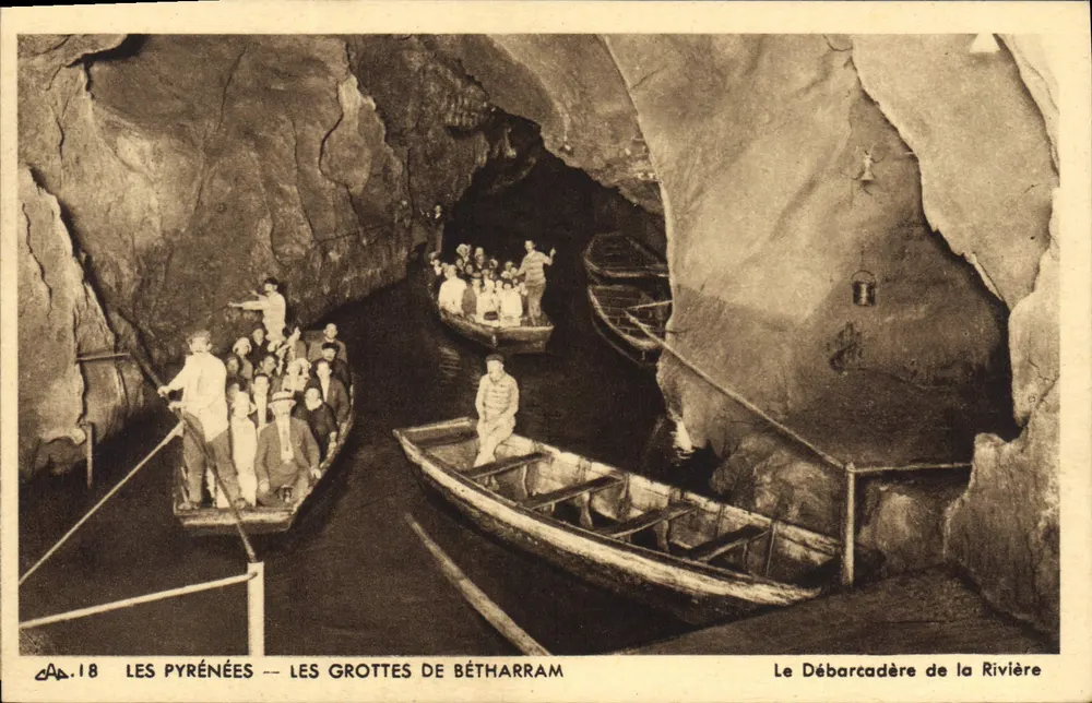 Die Pyrenäen — Die Höhlen von Bétharram — Der Fluss-Embarkationspunkt - Vorderseite