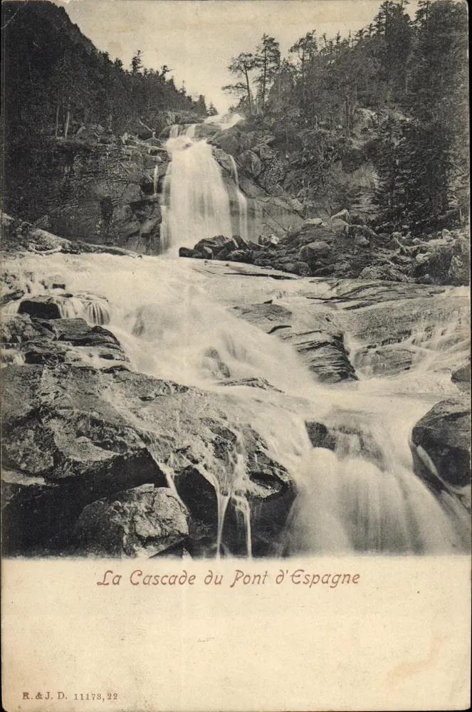 A Cascata do Pont d'Espagne — R.&J.D. 11178,22 - Frente