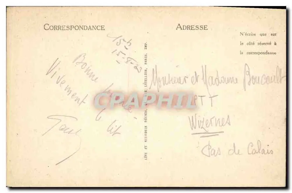 Rouen — A Fontaine da Crosse — ND - Verso