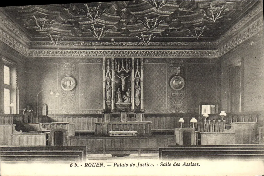 Rouen — Palast der Gerechtigkeit — Gerichtssaal — Verleger A. A. Jullien, n° 6 b - Vorderseite