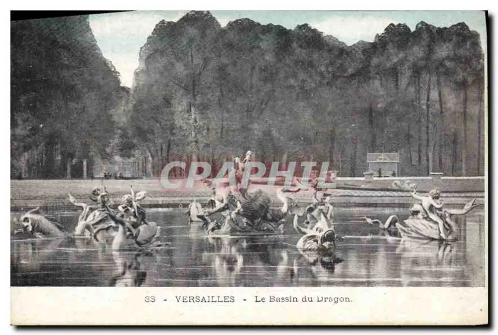 Versalhes - O Bassin do Dragão - Frente