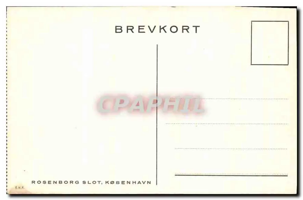 Rosenborg Slot — Copenhague — Brevvkort - Verso