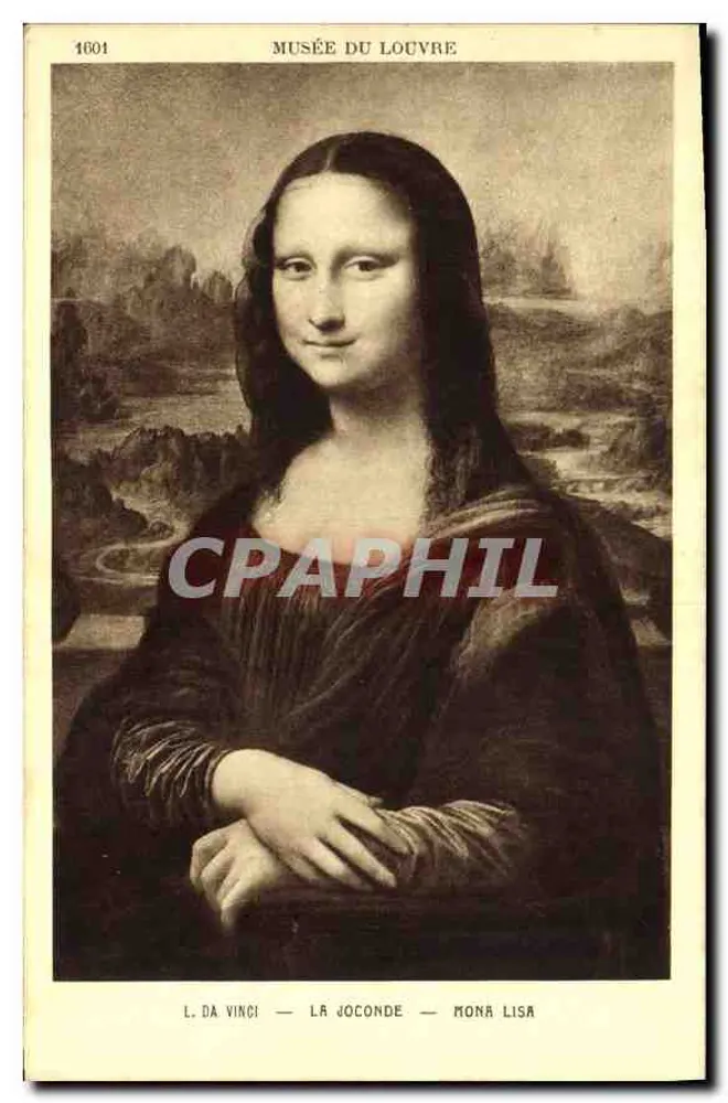 Mona Lisa — Museu do Louvre — Braun & Cie, Paris - Frente