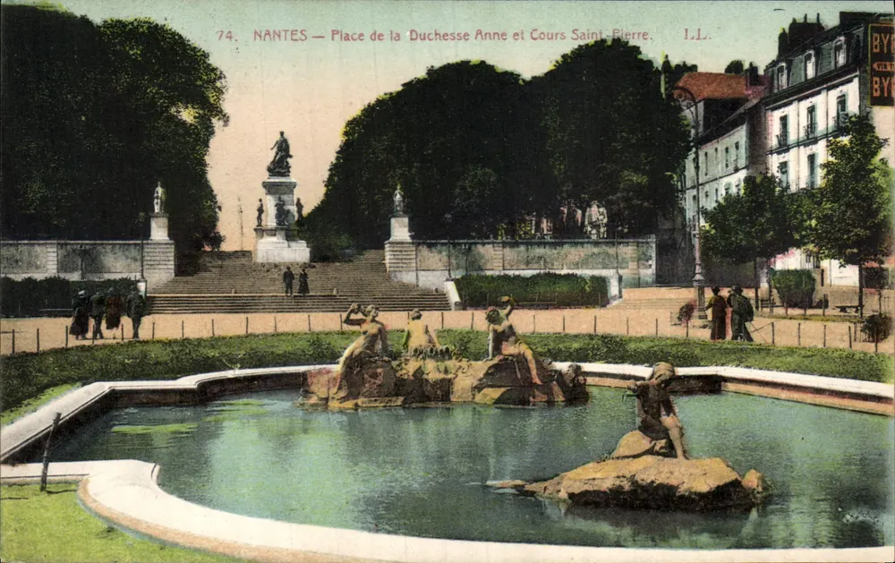 NANTES — Place de la Duchesse Anne und Cours Saint-Pierre — I.L. - Vorderseite