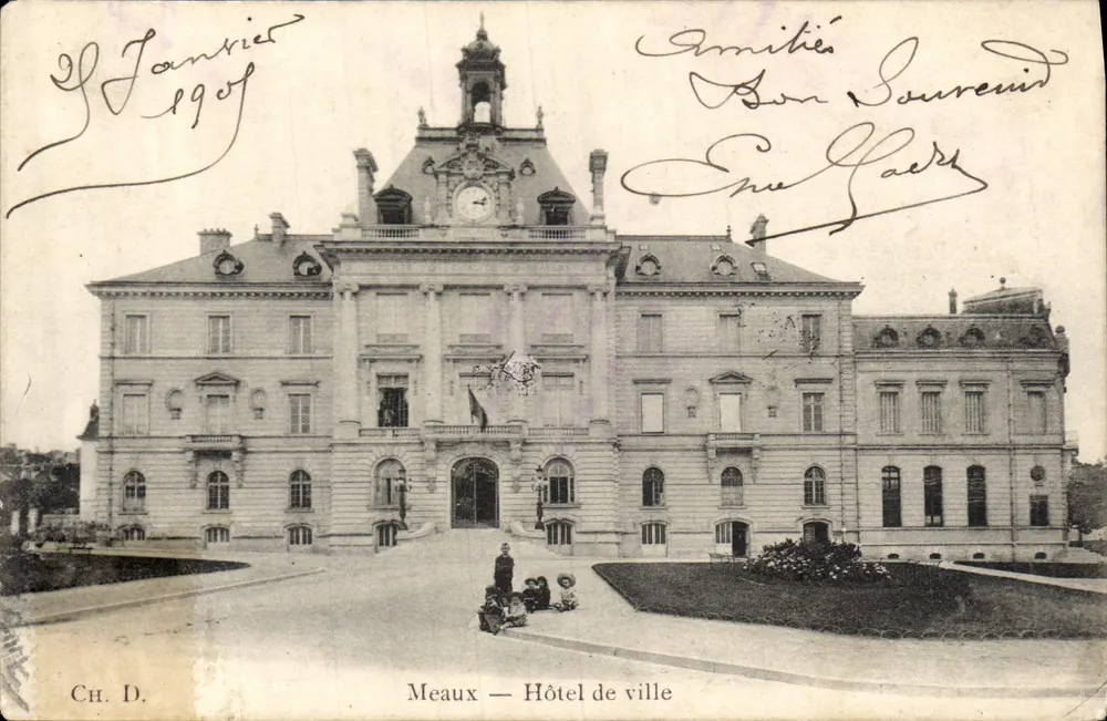 Meaux — Hôtel de ville — CH. D. - Frente