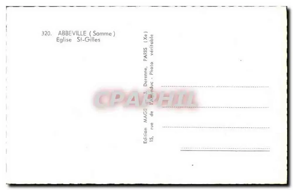 Abbeville (Somme) — Kirche Saint-Gilles — Edition MAGE - Rückseite