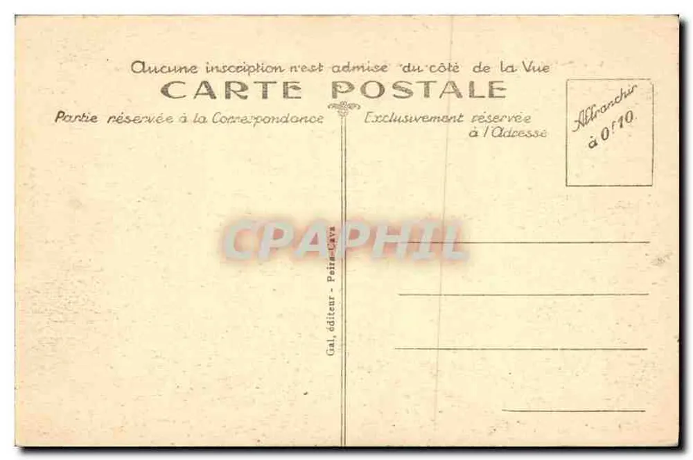 Peira-Cava (Alpes-Maritimes) — Höhe 1500 m — Wintersport — Verlag GAL, Nr. 19 - Rückseite