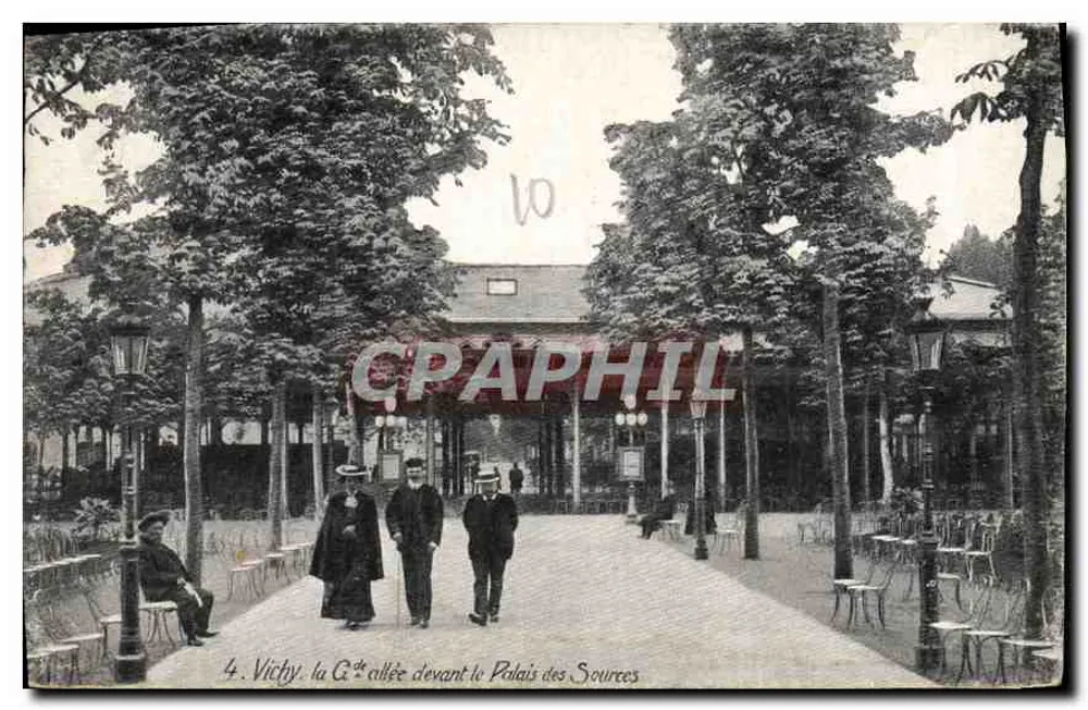 Vichy, druga aleja przed Pałacem źródeł — wydawca L.Y. & Cie, n°4 - Awers