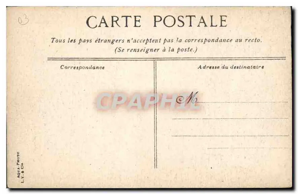 Vichy, druga aleja przed Pałacem źródeł — wydawca L.Y. & Cie, n°4 - Rewers
