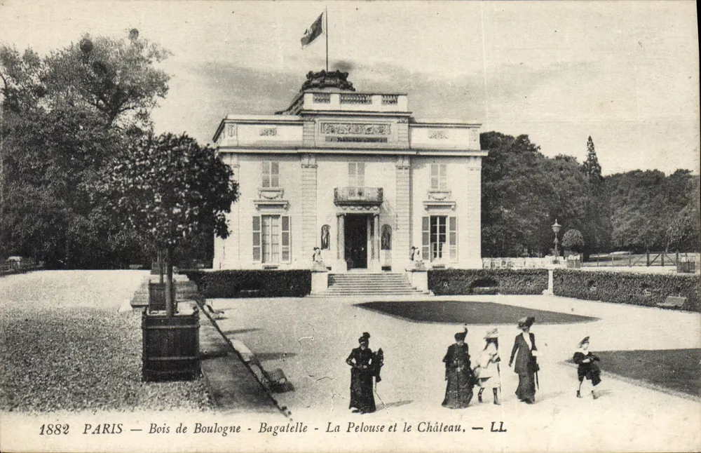Paris — Bois de Boulogne — Bagatelle — Die Wiese und das Schloss — LL - Vorderseite