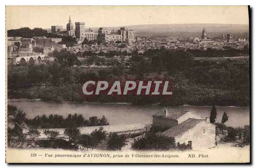 Avignon — Panoramablick vom Villeneuve-lès-Avignon — ND. Foto n°159 - Vorderseite