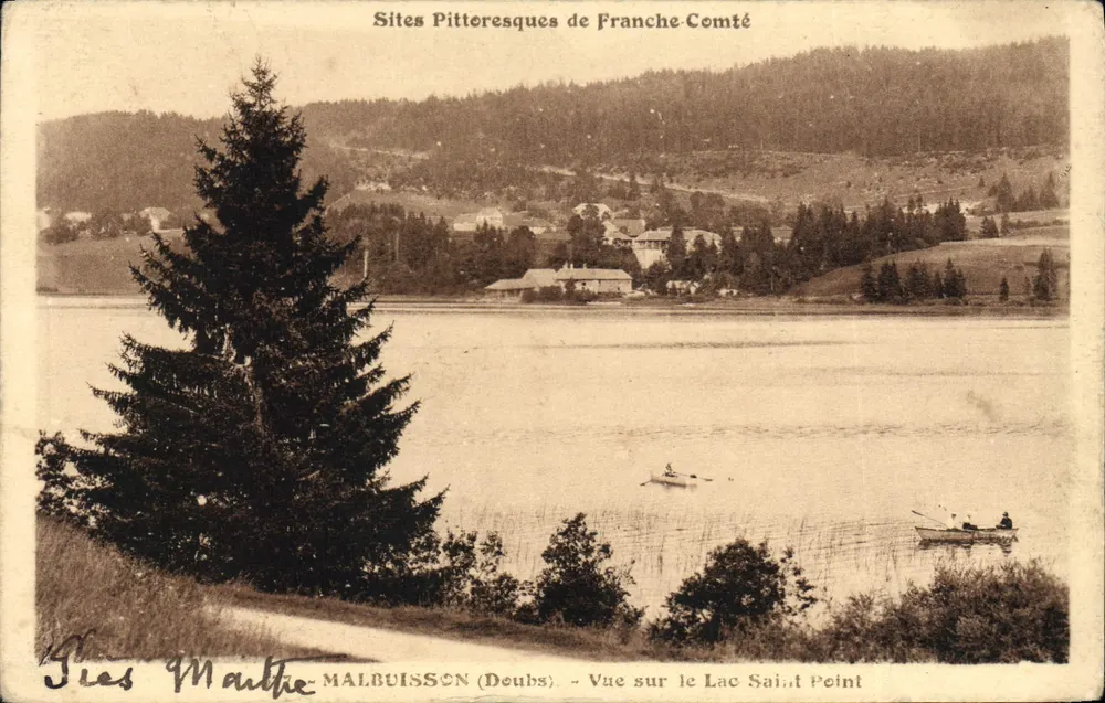 Malbuisson (Doubs) — Vista sobre o Lago Saint-Point — Sites Pittoresques de Franche-Comté - Frente