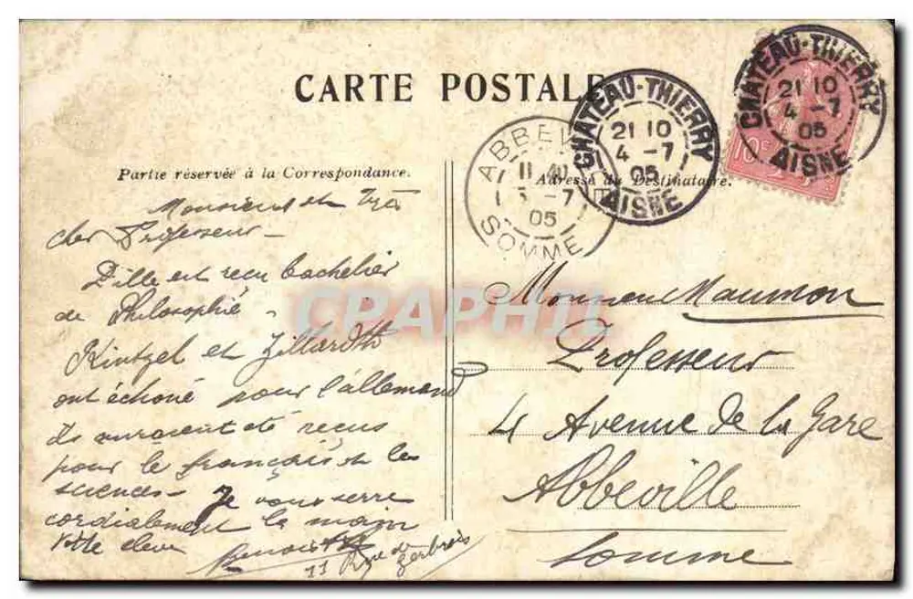 Versailles — Petit-Trianon — O Templo do Amor — Estátua Bouchardon 1898-1926 - Verso