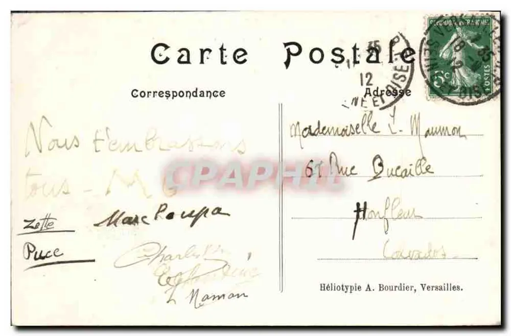 Versailles — Bassin de Neptune — grupo em chumbo de ADAM - Verso
