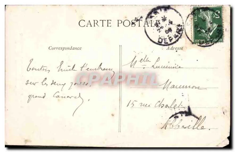 Triunfo de Baco — Jardim do Luxembourg — C. L. C. n° 524 - Verso