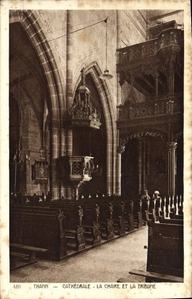 Thann — Kathedrale — Die Kanzel und der Chor - Vorderseite
