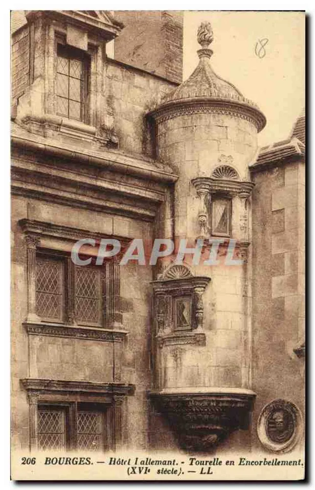 Bourges — Hôtel Lallemand — Turm in Encorbellement (16. Jahrhundert) — LL - Vorderseite