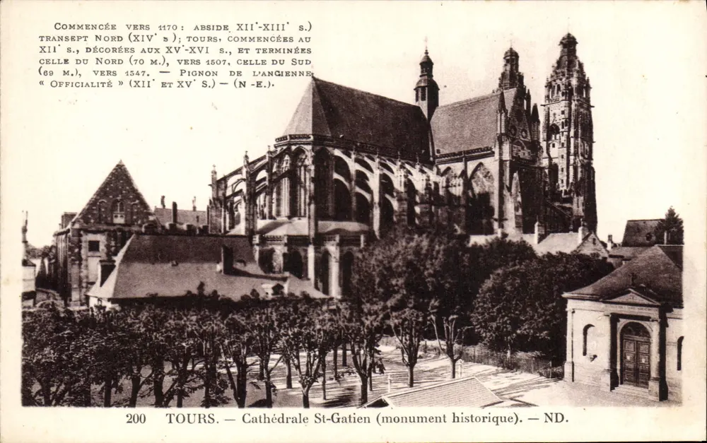 Tours — Kathedrale Saint-Gatien (Historisches Denkmal) — ND. - Vorderseite