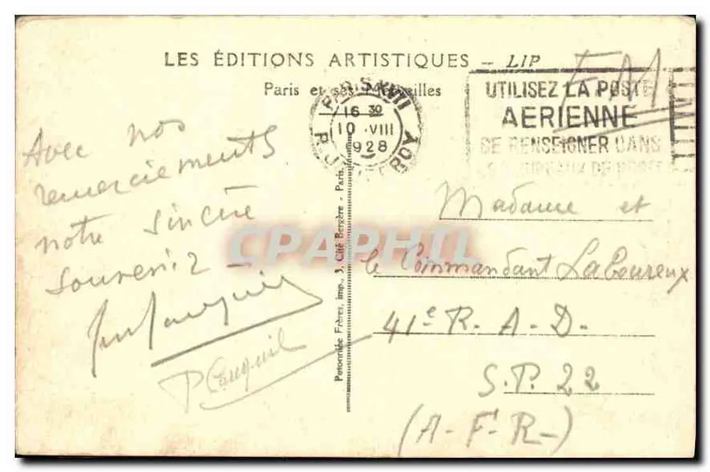 Paris - Praça da Bastilha — editor Pico, n°60 - Verso