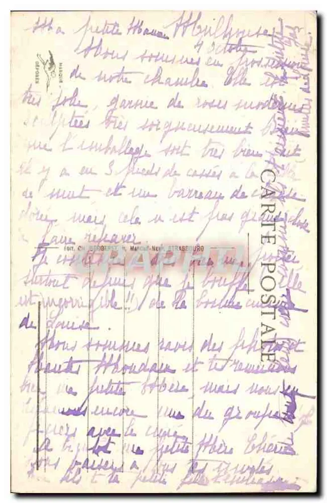 Der Front der Vosges (1914-1918) — Ausblick in den Wald — Reichackerkopf — n°91 - Rückseite