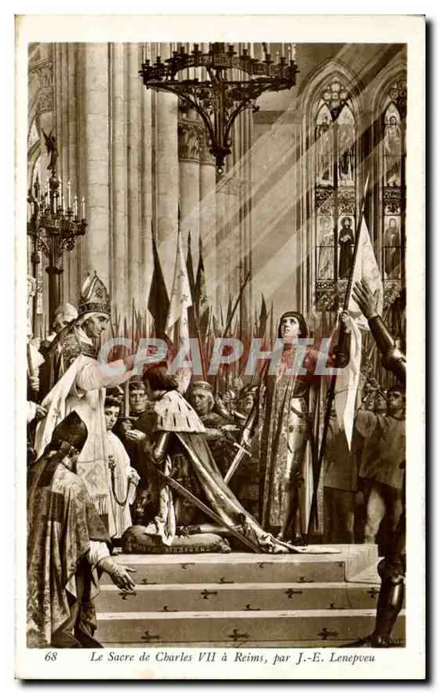 O Sacro de Carlos VII em Reims — por J.-E. Lenepeu — n° 68 - Frente