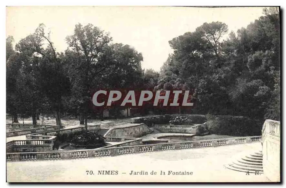 Nîmes - Garten der Fontaine — A.H. Verlag, Nr. 70 - Vorderseite