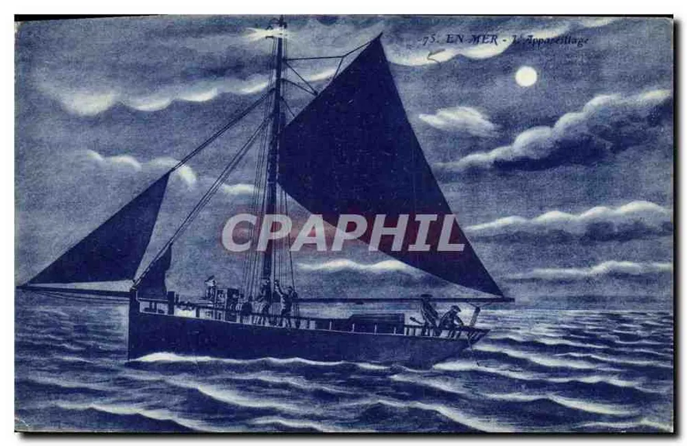 No mar — 1º Apetrechamento — Artaud et Nozaïs, Nantes, n°73 - Frente
