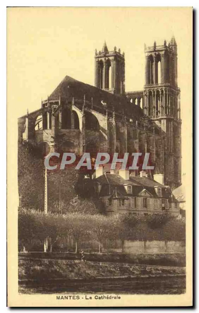 Mantes - A Catedral — vista da catedral gótica em ruínas, editor não identificado - Frente