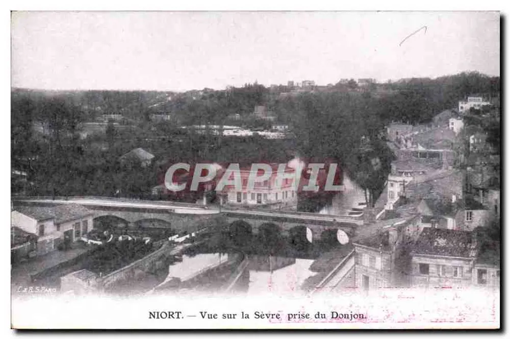 Niort — Aussicht auf die Sèvre vom Donjon — E.R. S. Pagan - Vorderseite