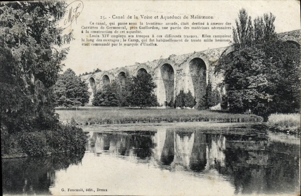 Kanal der Voise und Aquädukte von Maintenon — G. Foucault, Verlag, Dreux - Vorderseite