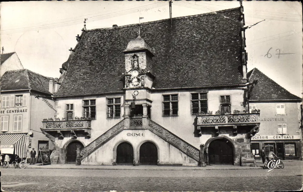 Molsheim — Rathaus mit Treppen und Uhr — Éditeur Cie des Arts Photomécaniques - Vorderseite