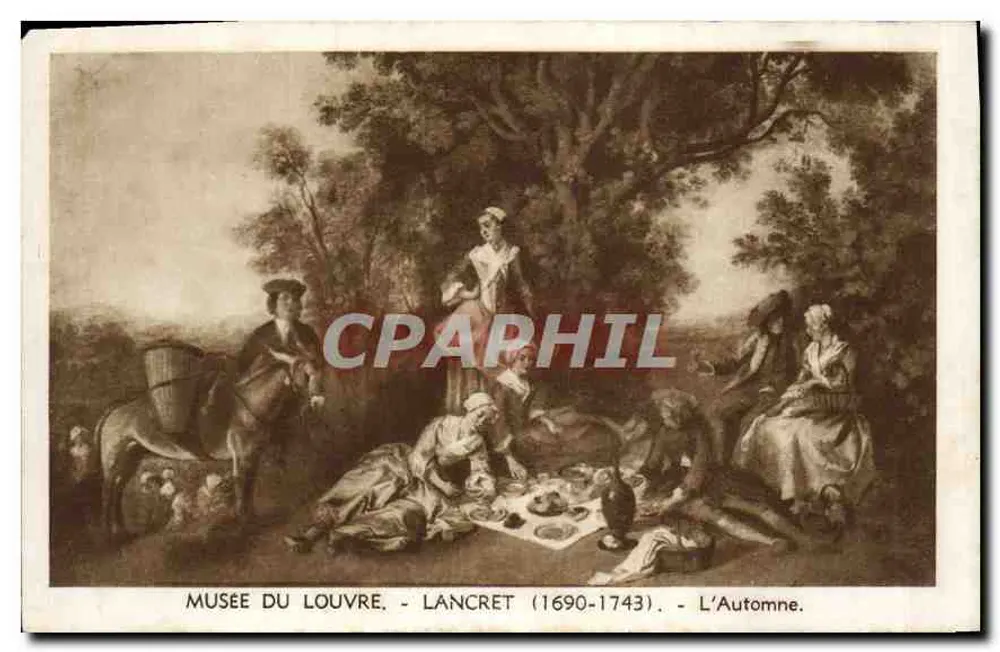 Musée du Louvre — L'Automne, tableau de Lancret (1690-1743) — éditeur non visible - Vorderseite