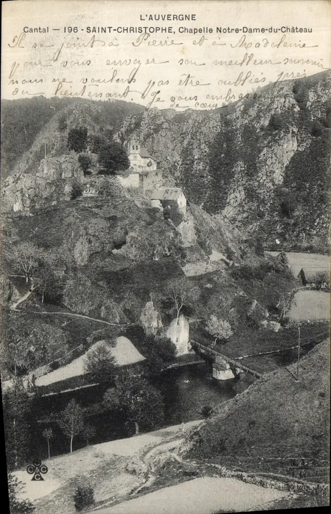 Saint-Christophe - Kapelle Notre-Dame-du-Château — Cantal — 1906 — Verleger L'Auvergne, n° 2 - Vorderseite