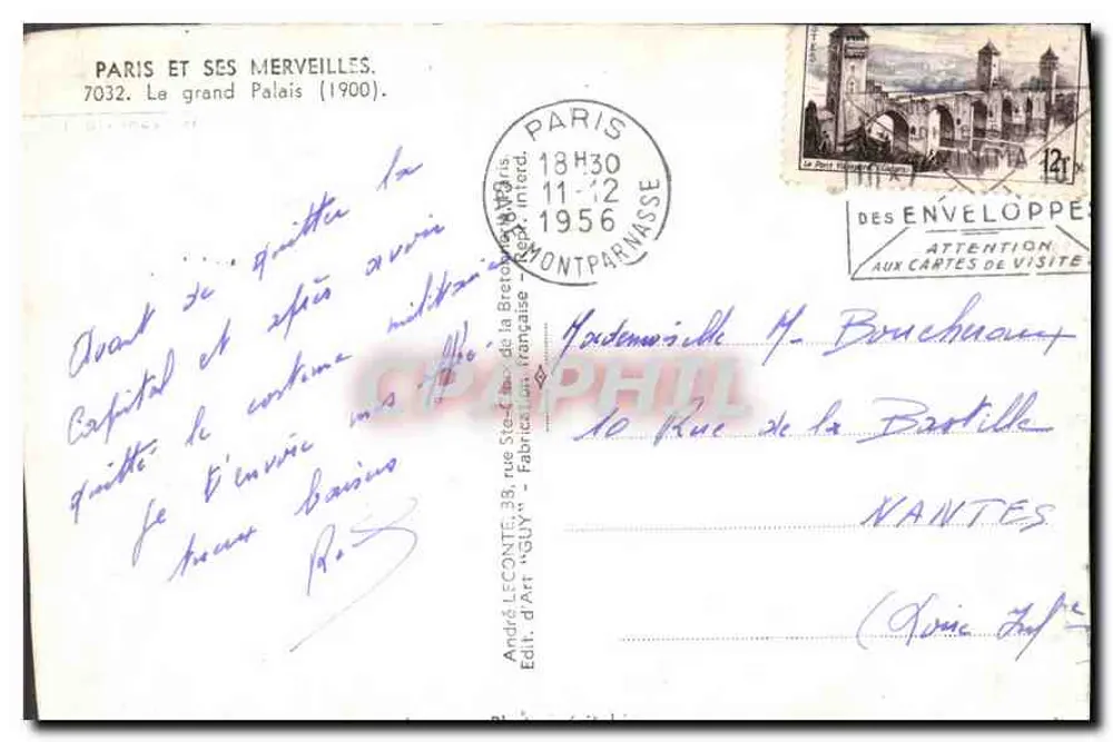 Paris e suas maravilhas — O grande Palácio (1900) — André Leconte, editor - Verso