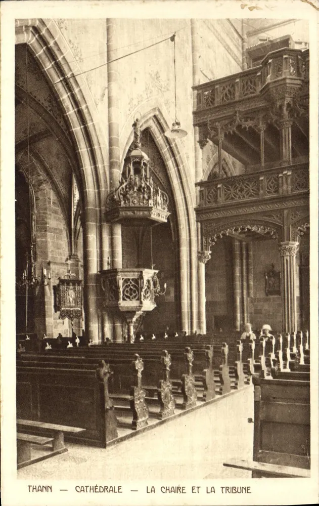 Thann — Kathedrale — Die Kanzel und der Chor - Vorderseite