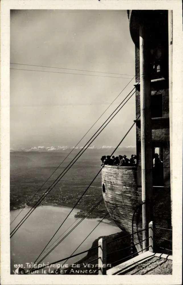 Seilbahn von Veyrier — Aussicht auf den See und Annecy — Edition Gil, Annecy - Vorderseite