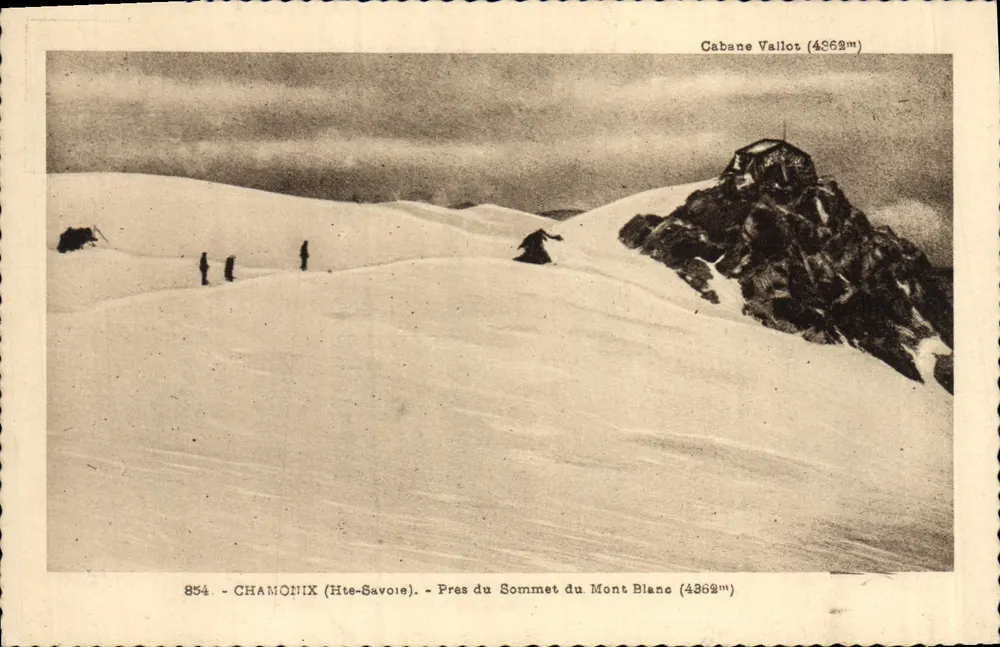 Chamonix (Hte-Savoie) - Nahe dem Gipfel des Mont Blanc (4362m) - Hütte Vallot (4862m) - Vorderseite