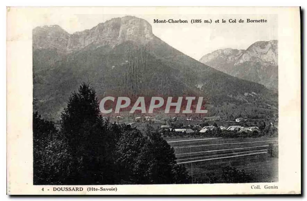 Doussard (Haute-Savoie) — Mont-Charbon (1895 m.) und der Col de Bornette — Sammlung Genin, Nr. 4 - Vorderseite