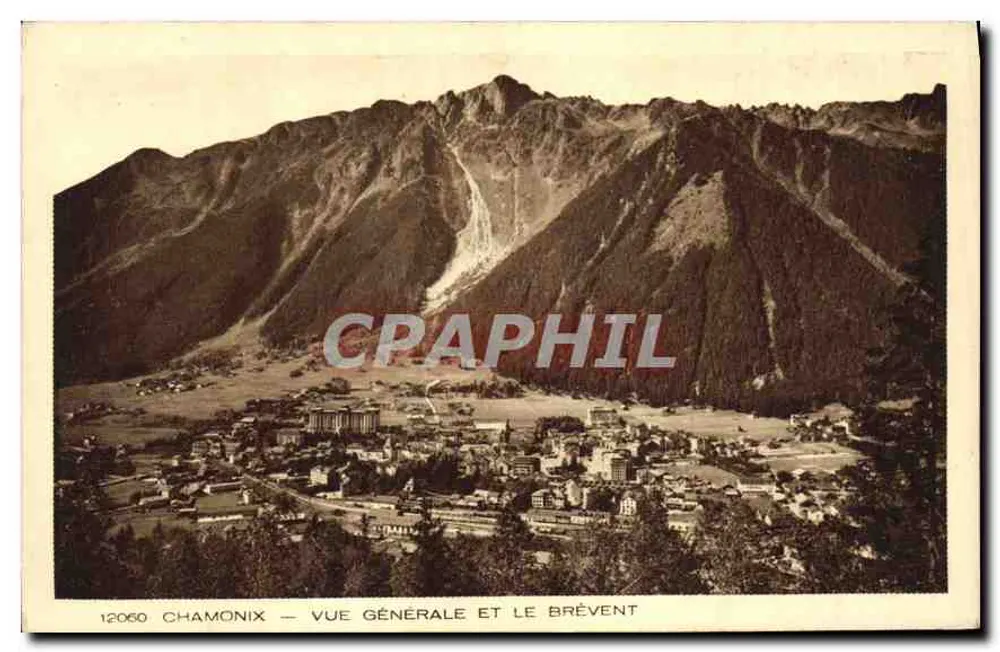 Chamonix — Vista geral e o Brévent — Coleção Les Deux Savoies - Frente