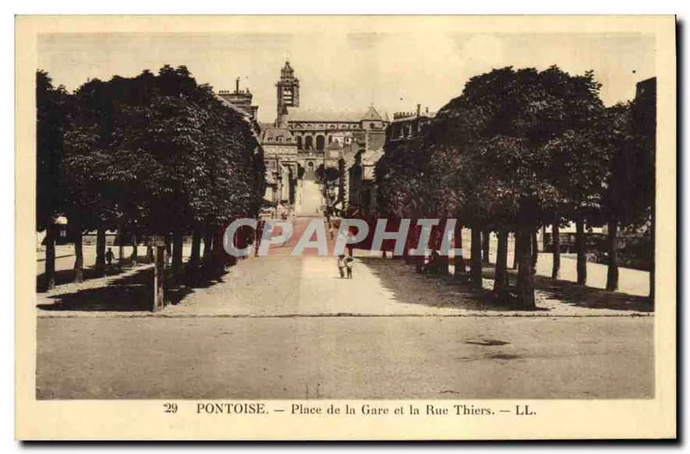Pontoise — Place de la Gare und Rue Thiers — LL. - Vorderseite