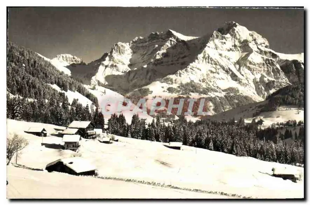 Schneegestraßtes Alpenlandschaft — Adelboden, Schweiz — Fot. Klopfenstein - Vorderseite
